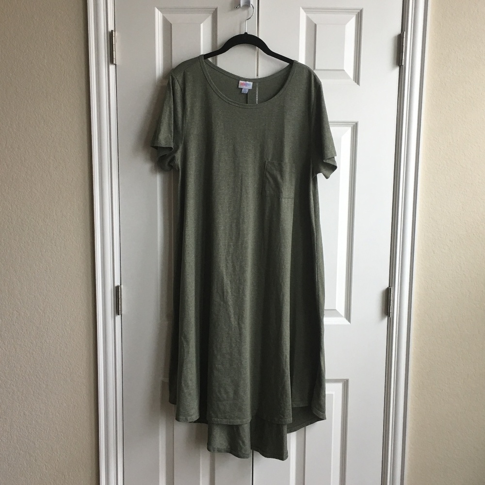 LuLaRoe Olive Heather Carly Size XL 18/20